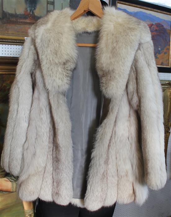 White fox fur jacket